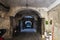 Old interior passage in Palermo in Sicily, Italy