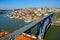 Old Iron bridge Luis I in Porto, Portugal