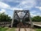 Old iron railway construction bridge,Lamphun,Thailand