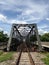 Old iron railway construction bridge,Lamphun,Thailand