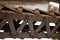 Old iron rusted metal beam