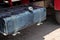 Old iron truck fuel tank. Large tank for truck. Fuel tank of diesel truck.