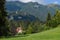 An old isolated castle on the way to Peles Castle, Sinaia, Romania