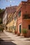 Old Italian picturesque houses. Historic center of the ancient village of Marina di Campo on the Island of Elba in Italy in the