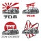 Old japanese car logo, emblems and badges