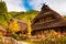 Old Japanese thatched house, Saiko Iyashi no Sato Nenba, Yamanashi, Japan