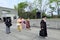 Old japanese women in kimono at Ueno Park