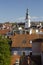 Old jewish quarter and basilica in Trebic