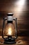 Old Kerosene Lantern Light in Rustic Country Barn