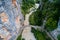 Old Kokkori - Noutsou arched stone bridge on Vikos canyon, Zagorochoria, Greece.