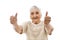 Old lady with thumbs up