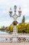 Old Lamp Lights on the Bridge over the River Ouse in York.