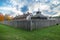 Old landmark Fort Western, former British colonial outpost at the head of navigation on the Kennebec River, built in 1754 during