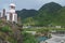 Old Lanyu lighthouse in Kaiyuan harbour, Lanyu township Orchard island, Taiwan