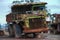 Old Large yellow dumper truck