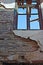 Old lath and plaster on derelict building