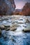 Old Lazaridi - Kontodimou arched stone bridge on Vikos canyon, Zagorohoria, Greece.