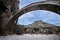 Old Lazaridi - Kontodimou arched stone bridge on Vikos canyon, Zagorohoria, Greece.