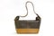 Old leather brown lady`s handbag