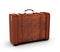 Old leather suitcase. Retro suitcase
