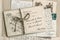 Old letters and antique french postcards