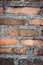 Old lichen brick wall