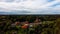 Old Ligatne Paper Mill Village From Above in Ligatne, Latvia.