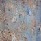 Old light blue painted grey rusty rustic rust iron metal background texture, vertical aged damaged weathered scratched plain paint