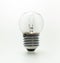 The old light bulb on the white background