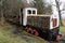 An old locomotive with carriages - relicts from the former slate mining industry-