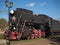 Old locomotive at station platform