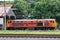 Old locomotive train in Thailand. Old train and railroad tracks background