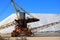 Old machine for extracting sea salt in a saline in the Camargue