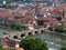 Old Main Bridge and cityscape Wurzburg aerial