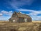 An old and majestic abandoned livestock barn somewhere in South Dakota