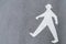 Old male pedestrian symbol on a street in Germany