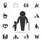 Old man with child icon. family icon. Detailed set of human body part icons. Premium quality graphic design. One of the collection