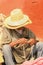 Old man holding a rosary. Marrakesh. Morocco