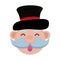 Old man with mustache and tophat