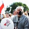 old man in protective mask during the presidential election campaign 2020 in Belarus. Elections in Belarus 2020