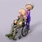 Old man senior in wheelchair