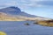 Old Man of Storr rock formation and lake, Scotland