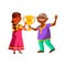 Old Man And Woman Family Hold Trophy Award Vector