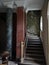 Old Mansion With Wooden Stairs And Dark Marble Column 01