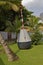 An old Maritime Buoy placed in the gardens of a Hotel in the Coastal City of Port Gentil