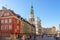 Old Market Square surrounded with colorful iconic Merchants\\\' Houses.