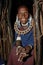 Old Masai in his wooden house - portrait