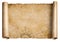 Old medieval treasure map scroll isolated