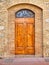 An Old Medieval Wood Door in Tuscany