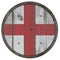 Old medieval wooden shield of crusaders 3d illustration